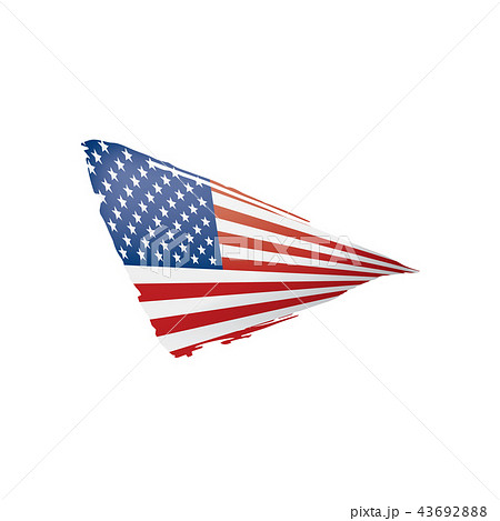 USA flag, vector illustration on a white background 43692888