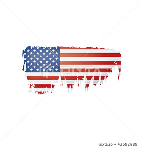 USA flag, vector illustration on a white background 43692889