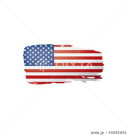 USA flag, vector illustration on a white background 43692891