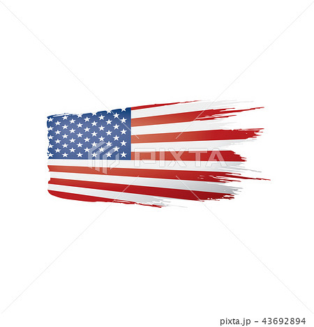 USA flag, vector illustration on a white background USA flag, vector illustration on a white background 43692894
