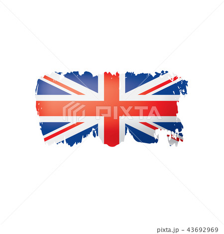 United Kingdom flag, vector illustration on a white background United Kingdom flag, vector illustration on a white background 43692969