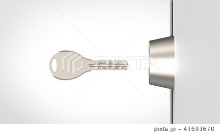 ディンプルキーと鍵穴　側面 43693670