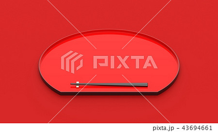 半月盆と箸 半月盆と箸 43694661