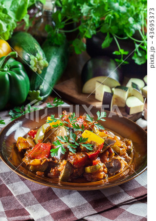 Ratatouille, delicious vegetarian stew 43695373