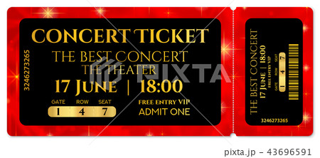Ticket template, Concert ticket with stars (tear-o 43696591