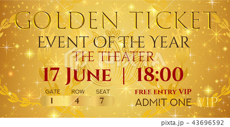 Golden ticket template, Concert ticket (ticket moc Golden ticket template, Concert ticket (ticket moc 43696592