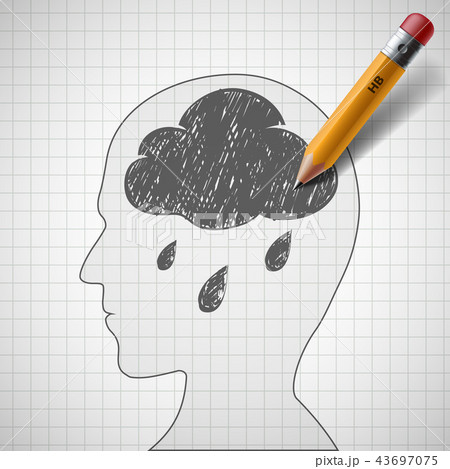 Rain cloud in the human head. 43697075