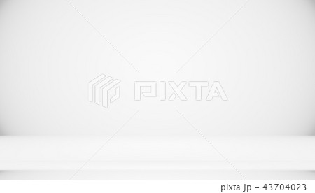 Abstract Empty Dark White Grey gradient with Black solid vignette lighting Studio wall and floor 43704023
