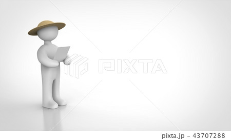 農業検査員　右コピースペース 43707288