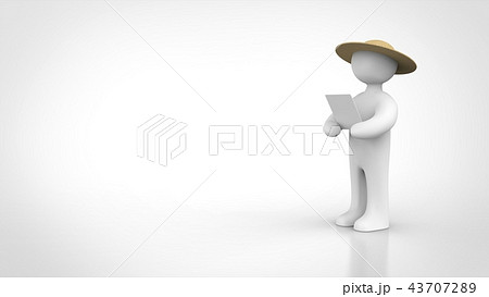 農業検査員 左コピースペースのイラスト素材