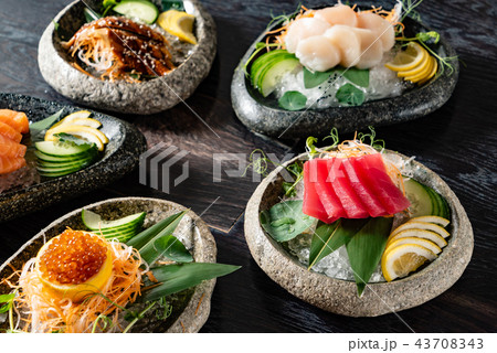 sashimi on table sashimi on table 43708343