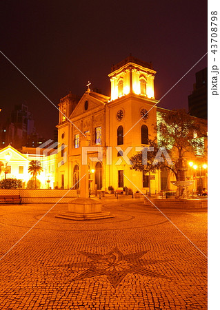 マカオ 大堂 カテドラル 夜景 43708798