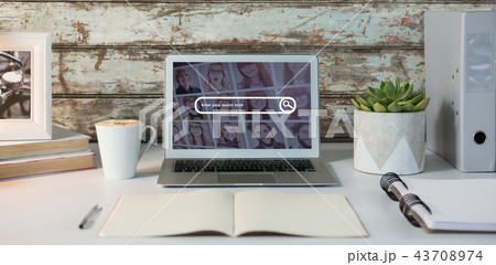 Composite image of digital composite image of search engine logo 43708974