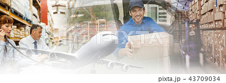 Composite image of graphic airplane 43709034