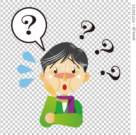 高齢者のイラスト 物忘れ のイラスト素材