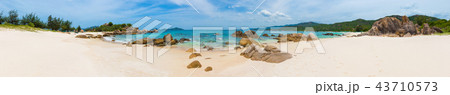White sand beach. Vietnam. Panorama 43710573