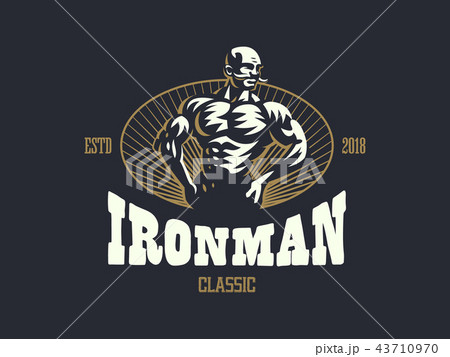 A vintage strong man with a mustache. 43710970