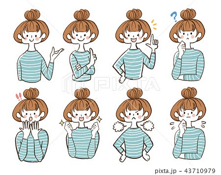 女性アイコンセット 女性アイコンセット 43710979