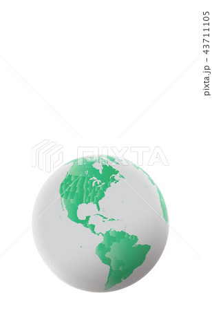 地球アメリカ州グレー緑3 地球アメリカ州グレー緑3 43711105