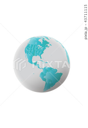 地球アメリカ州グレー青3 43711115