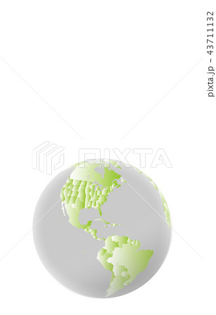 地球アメリカ州グレー緑1 43711132