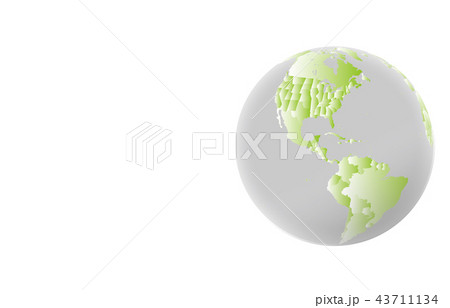 地球アメリカ州グレー緑1 43711134