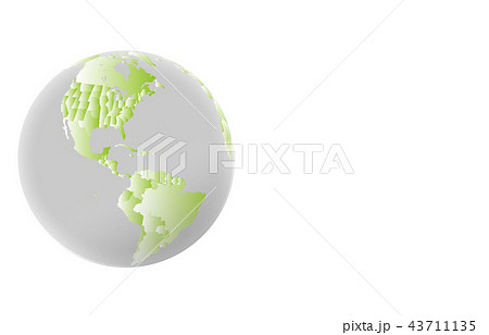 地球アメリカ州グレー緑1 地球アメリカ州グレー緑1 43711135