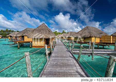 polynesia paradise resort overwater bungalow 43711834