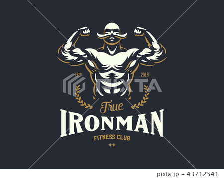 A vintage strong man with a mustache. 43712541