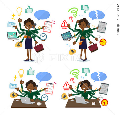 flat type business black women_mulch task Office 43713432