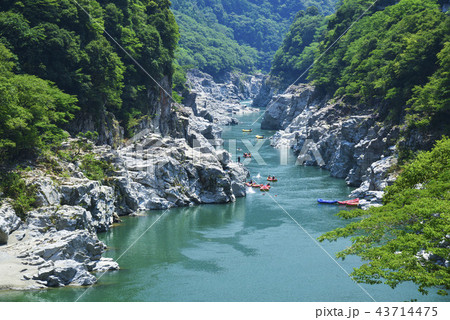真夏の小歩危峡 真夏の小歩危峡 43714475