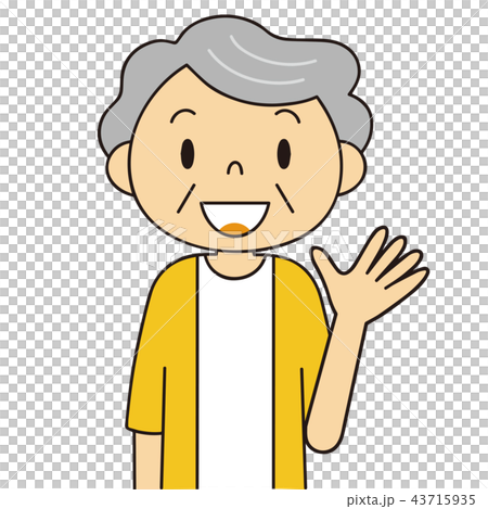 Female Grandma Senior Waving 43715935