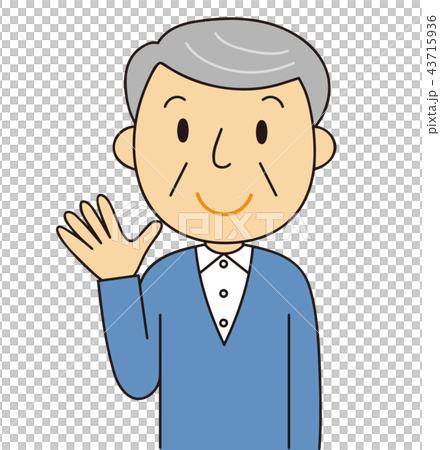 Male Grandpa Senior Waving 43715936