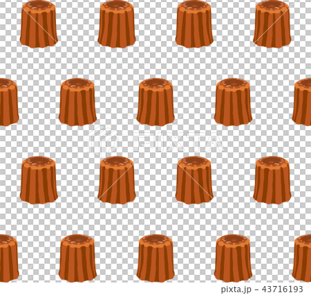 カヌレの総柄のイラスト素材