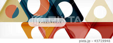 Abstract geometric background. Modern overlapping triangles. Unusual color shapes for your message 43719948