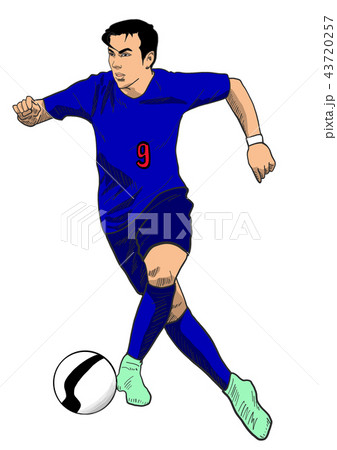 サッカー選手の画像データです のイラスト素材