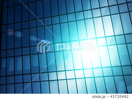 Abstract background texture with reflected in windows of modern office building 43720482