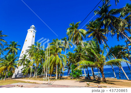 Beautiful beach and lighthouse 43720865