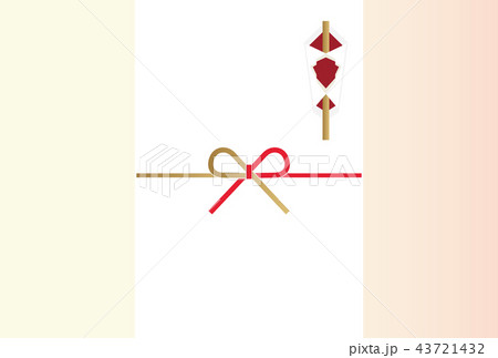 年賀状の背景素材。 縁起の良い背景素材。 新年のカード素材。 初春の挨拶。水引。 43721432