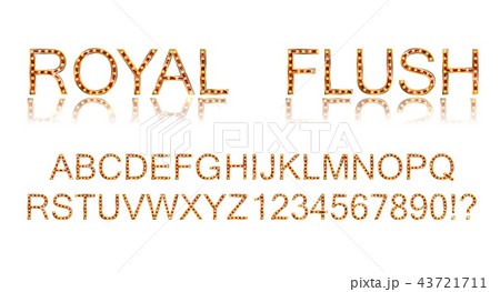Golden and red entertainment or casino letters 43721711