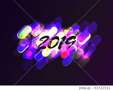 Vector Illustration of Happy New Year 2019 Vector Illustration of Happy New Year 2019 43722531