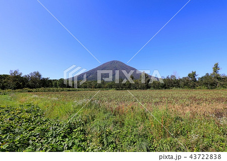 真狩村、新陽地区から見る晩夏の羊蹄山 43722838