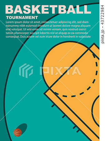 Design for basketball. Poster for the tournament.  43722984