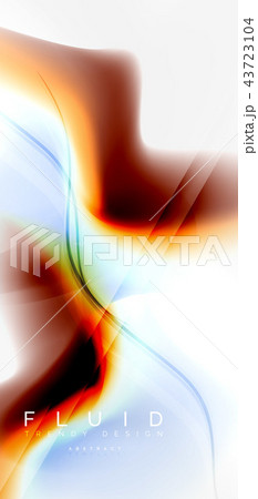 Mixing liquid color flow abstract background. Trendy abstract layout template for business or 43723104