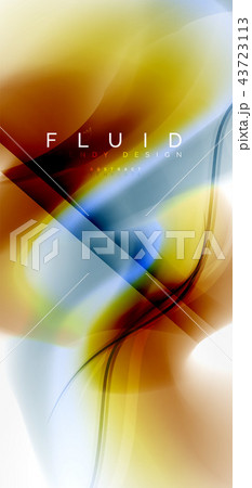 Color flowing wave, trendy liquid design template Color flowing wave, trendy liquid design template 43723113