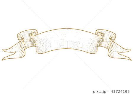 Ribbon banner. Hand drawn doodle 43724192