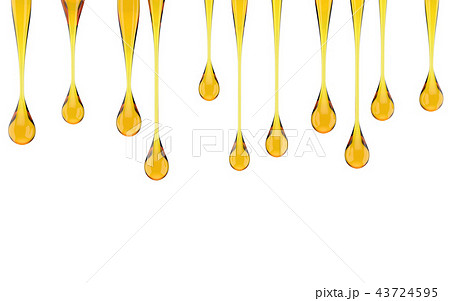 Row Of Yellow Oil Drops Hanging Downのイラスト素材