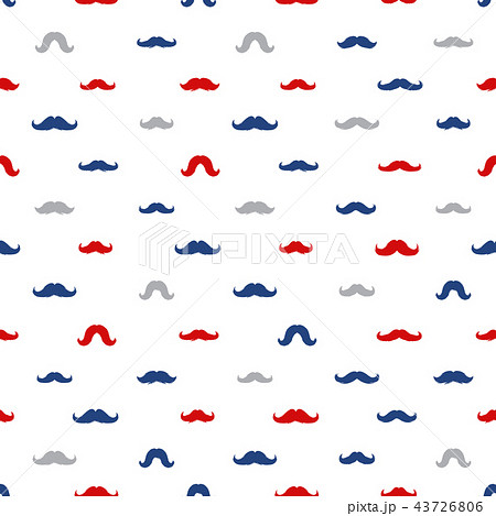 Mustache Vector Seamless Pattern. November Holiday Wrapping. 43726806
