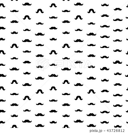 Mustache Vector Seamless Pattern. November Holiday Wrapping. 43726812