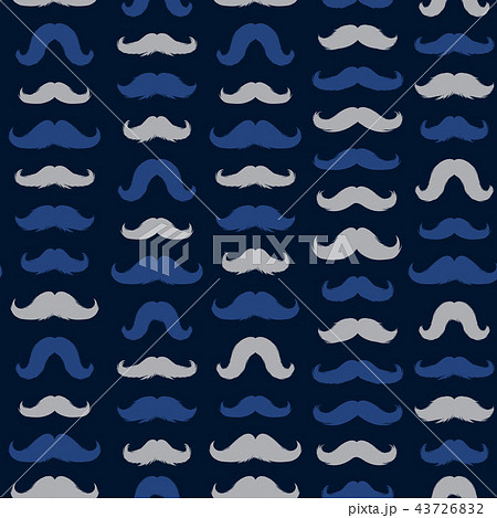 Mustache Vector Seamless Pattern. November Holiday Wrapping. 43726832
